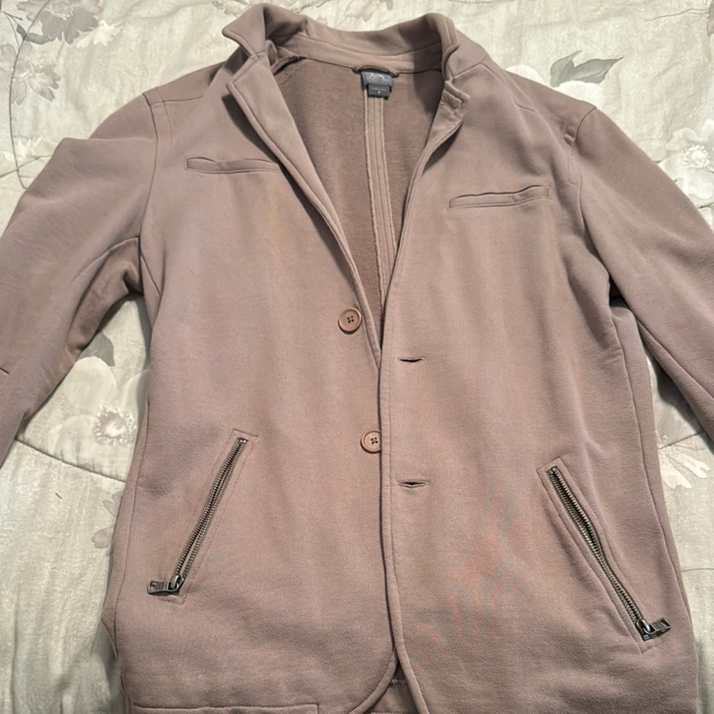 A/X Stylish Tan Blazer with Zipper Pockets